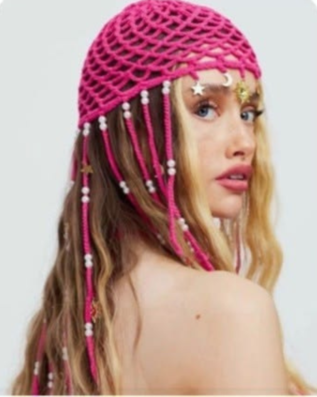 Pink Mirage Head Veil